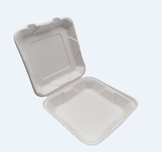 Cuadrado Bagasse 21x21x5cm Blanco (4x50)