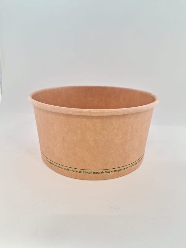Bowl 1000cc Polipapel PLA Kraft Imp. Generico (6x50)