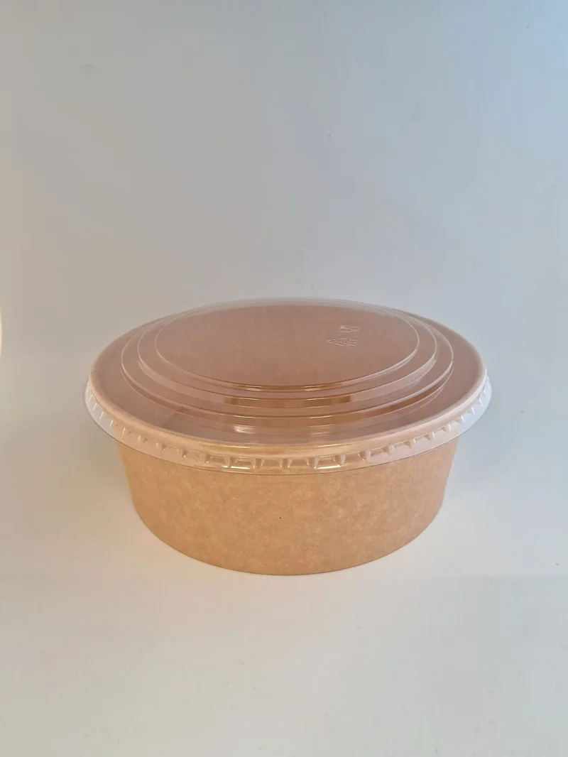 Pote y Tapa 44oz Kraft 185mm Ø (6x50)