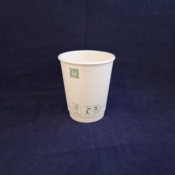 Vaso 8oz Blanco Doble Pared PLA Imp. Generico (20x25)