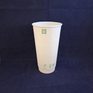 Vaso 20oz Blanco Doble Pared PLA Imp. Generico (25x20)