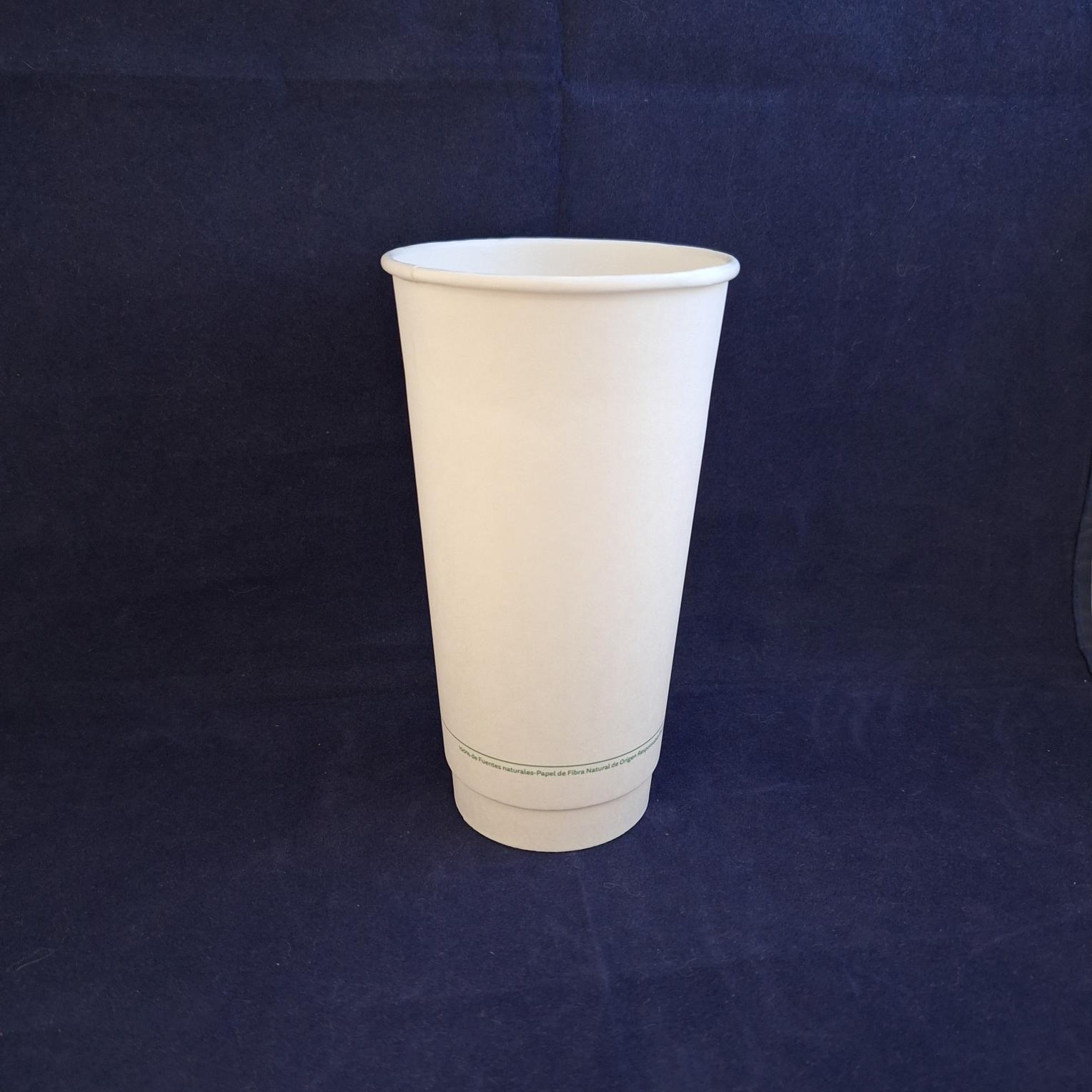 Vaso 20oz Blanco Doble Pared PLA Imp. Generico (25x20) - Imagen 2