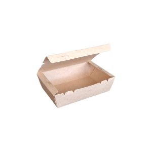 Caja bisagra 1600ml Kraft (4x50)