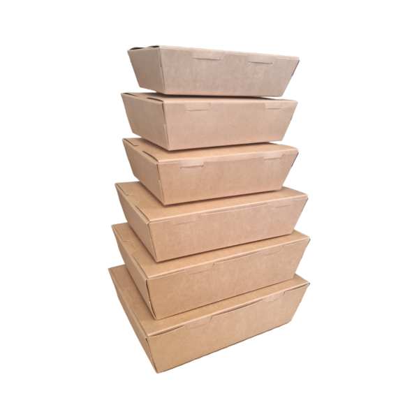 Caja bisagra 700ml Kraft (4x50) - Imagen 3