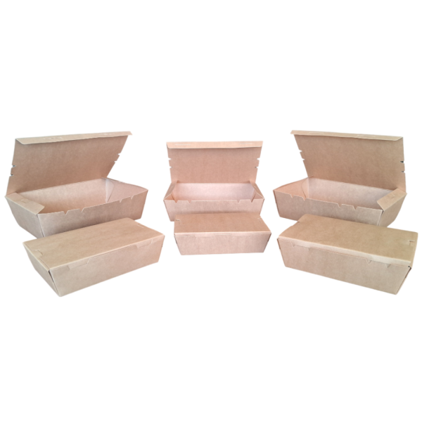 Caja bisagra 900ml Kraft (4x50) - Imagen 2