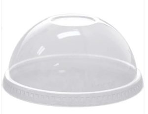 Tapa domo PET s/hoyo 98mm Ø p/vaso 12-24oz (10x100)