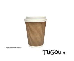 Vaso Ripple 8oz Kraft c/PE interior (20x25)