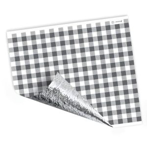 Papel Duofresh Metalizado 33x37cm Imp. Cuadrille Negro (1x1000)