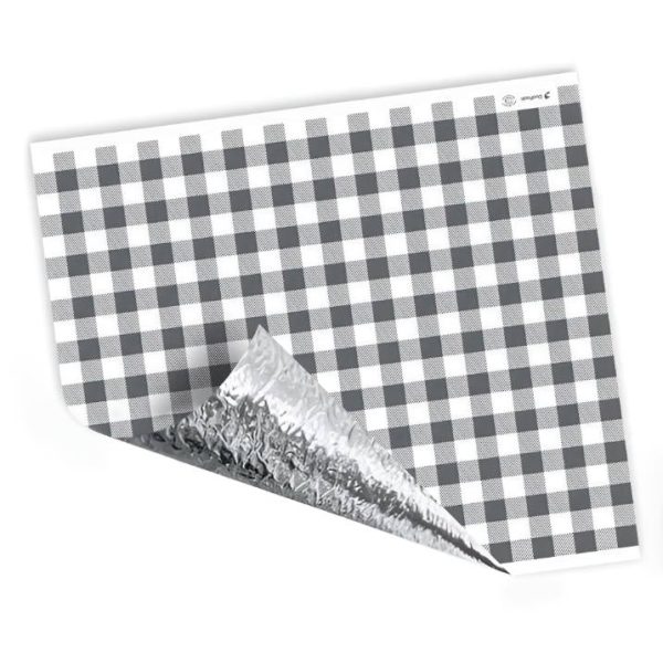 Papel Duofresh Metalizado 33x37cm Imp. Cuadrille Negro (1x1000)