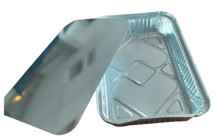Bandeja Alum. 2000ml c/Tapa Cart-Alum. (20x20) - Imagen 2