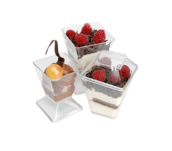 Base/Tapa p/ Postre PS cuadrado 110ml (50x10)