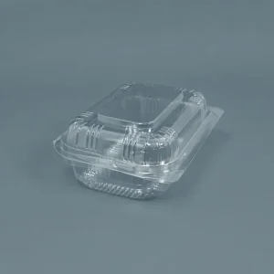 Envase c/tapa bisagra transp. 15.5x11x6cm (4x100)
