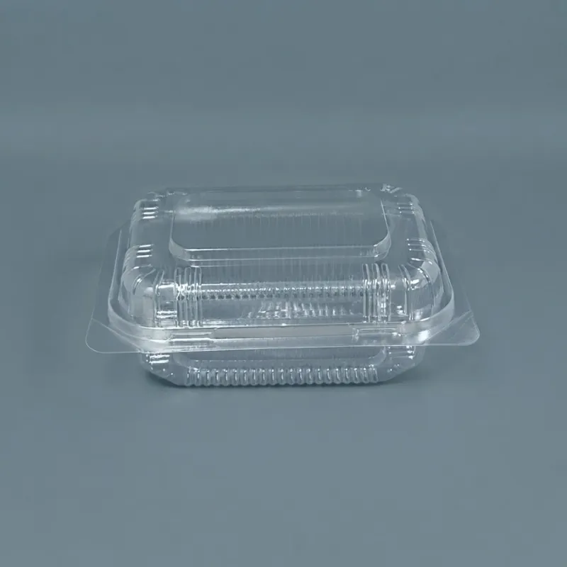 Envase c/tapa bisagra transp. 15.5x11x6cm (4x100) - Imagen 2