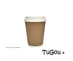 Vaso Ripple 8oz Kraft c/PE interior (20x25)